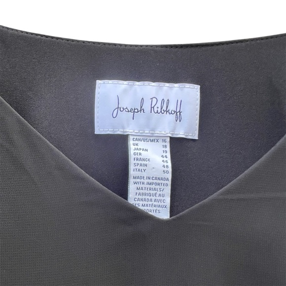 Joseph Ribkoff Electric Boho Minimalist Black Green Poncho Tunic Blouse Sz 16 - Picture 9 of 12